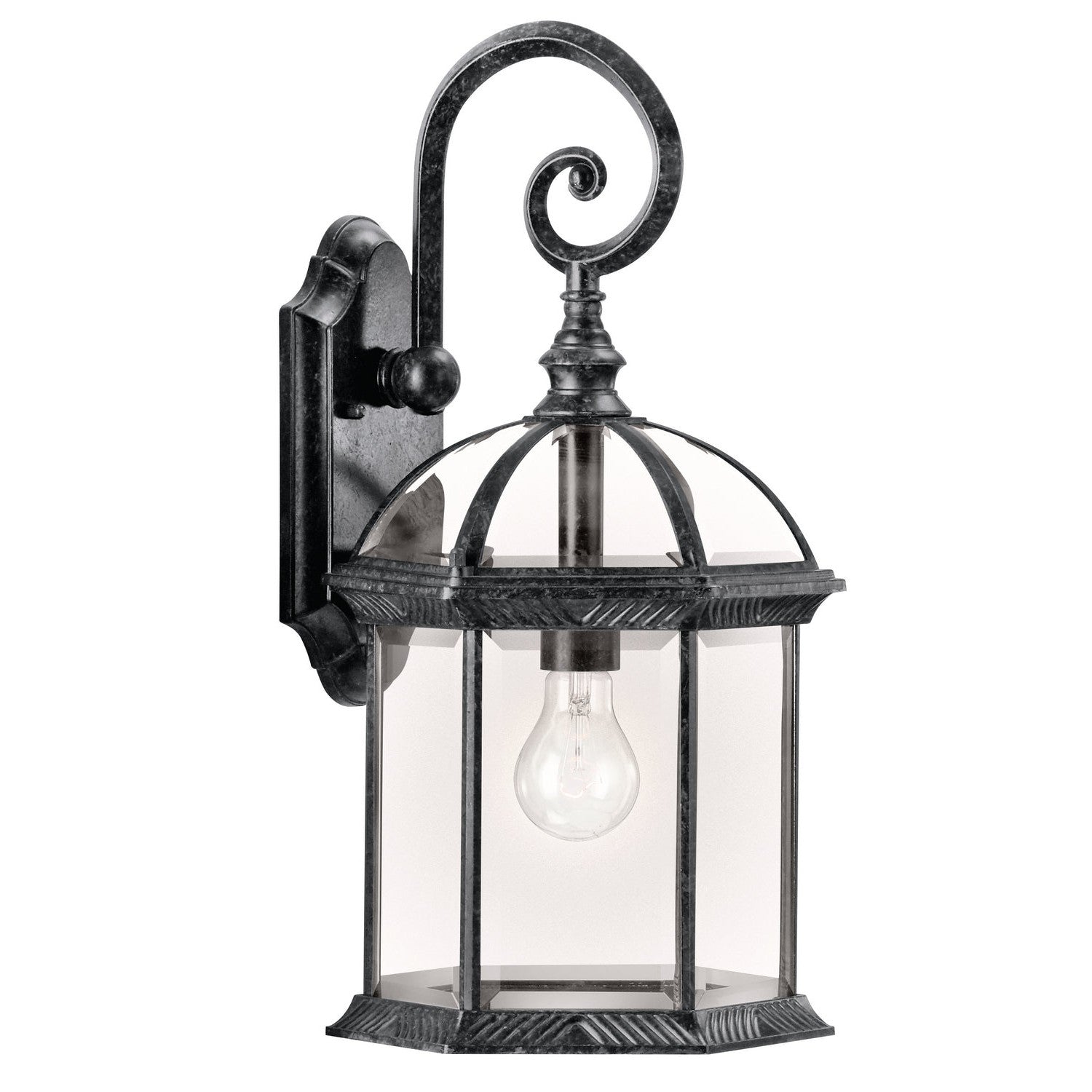 Kichler - 49186BK - One Light Outdoor Wall Mount - Barrie - Black