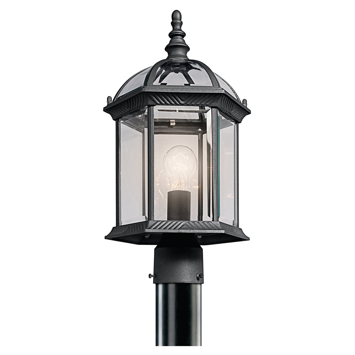 Kichler - 49187BK - One Light Outdoor Post Mount - Barrie - Black