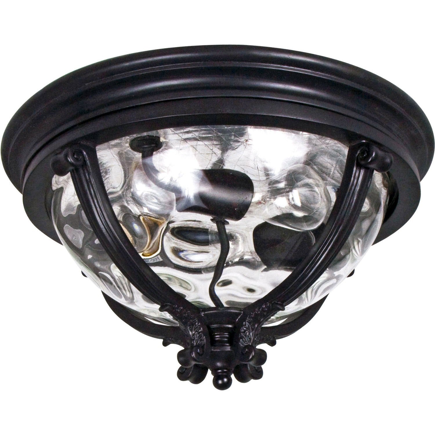Maxim - 41420WGBK - Three Light Outdoor Ceiling Mount - Camden VX - Black