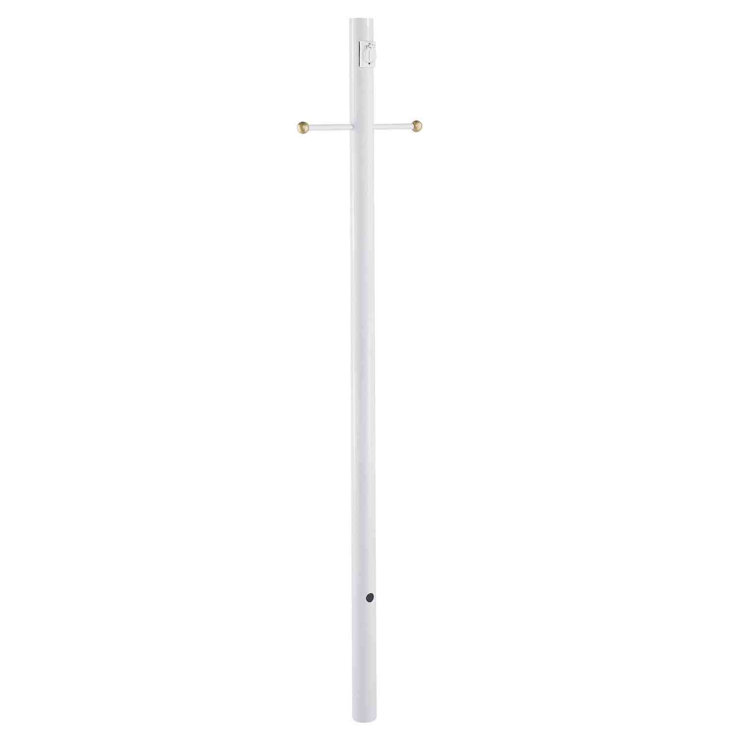 Acclaim Lighting - 98WH - Post With Outlet And Cross Arm - Direct Burial Lamp Posts - Gloss White