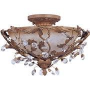 Maxim - 2859EG - Three Light Semi-Flush Mount - Elegante - Etruscan Gold