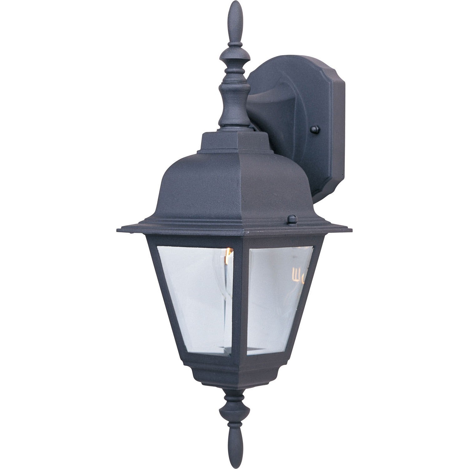 Maxim - 3007CLBK - One Light Outdoor Wall Lantern - Builder Cast - Black