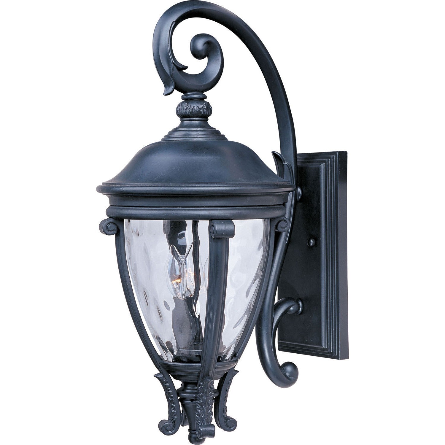 Maxim - 41425WGBK - Three Light Outdoor Wall Lantern - Camden VX - Black