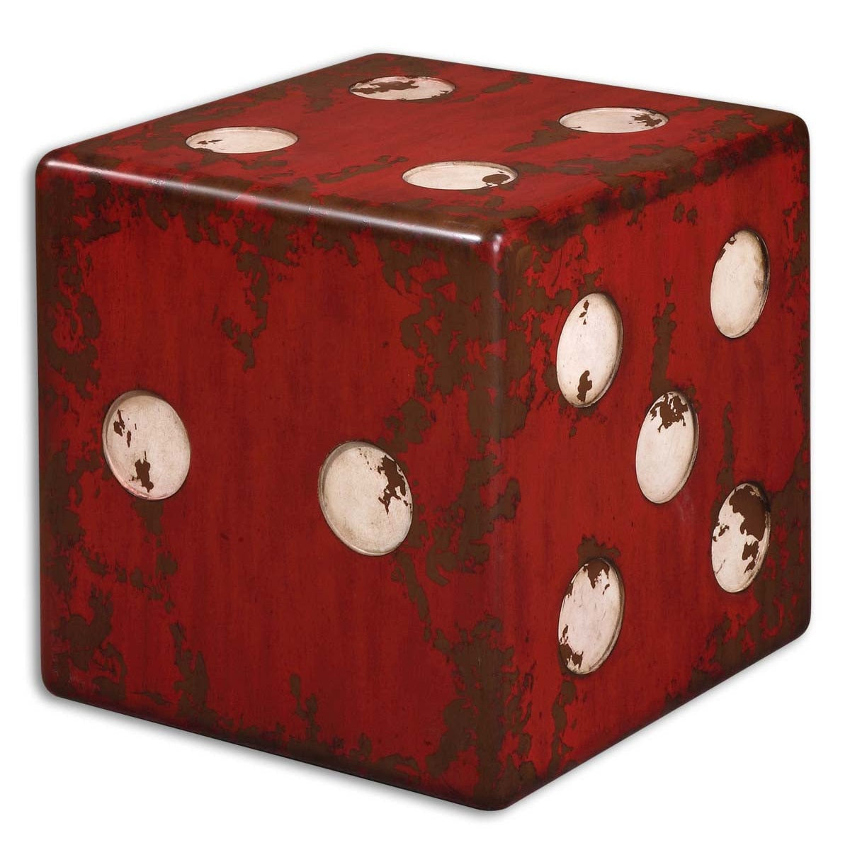 Uttermost - 24168 - Accent Table - Dice - Burnt Red