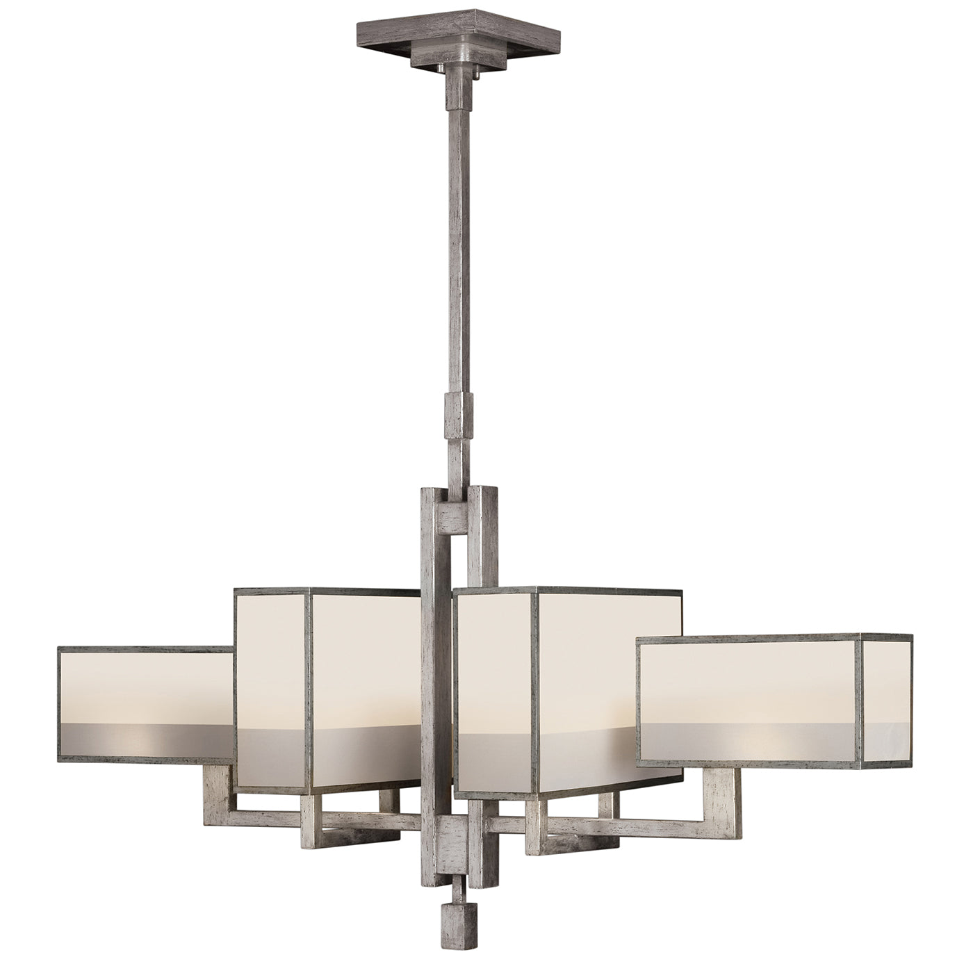 Fine Art Handcrafted Lighting - 734040-2ST - Six Light Chandelier - Perspectives - Silver