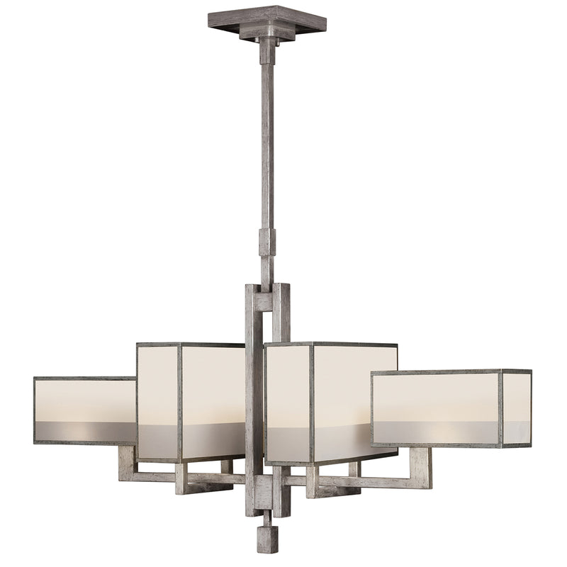 Fine Art Handcrafted Lighting - 734040-2ST - Six Light Chandelier - Perspectives - Silver