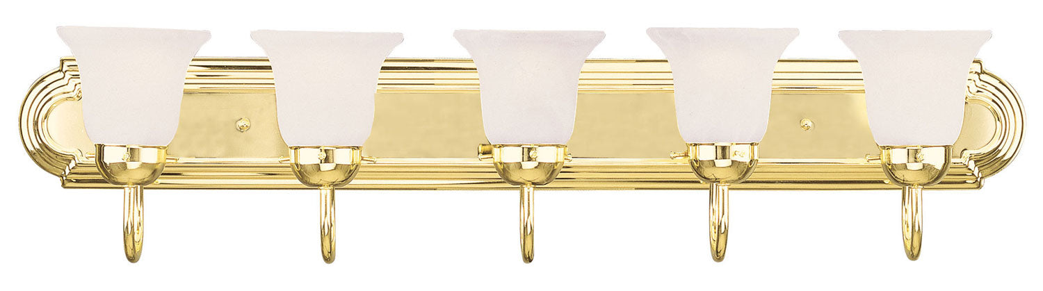 Livex Lighting - 1075-02 - Five Light Bath Vanity - Rivera - Polished Brass