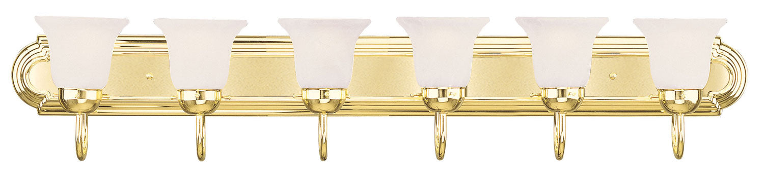 Livex Lighting - 1076-02 - Six Light Bath Vanity - Rivera - Polished Brass