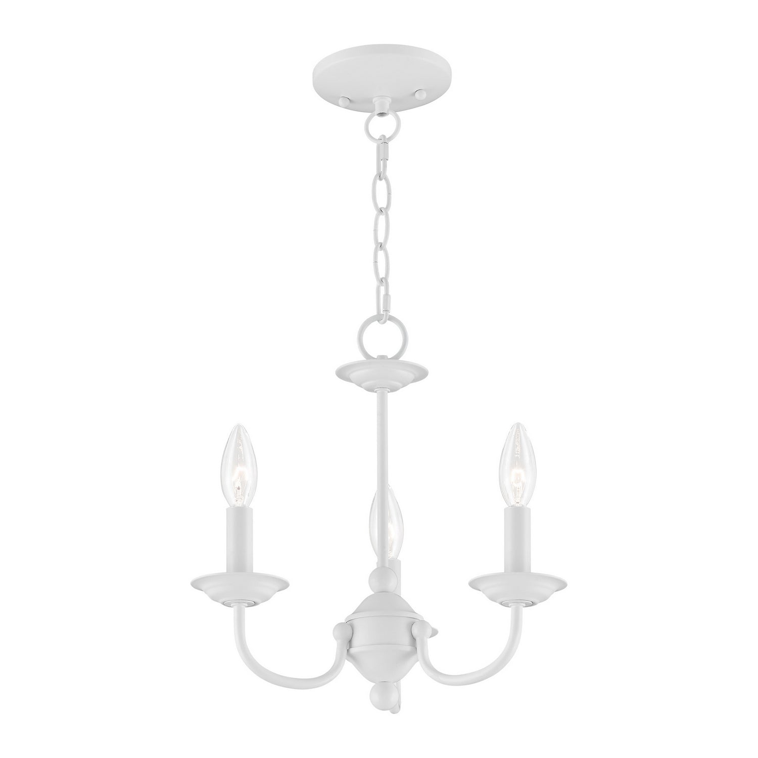 Livex Lighting - 4153-03 - Three Light Mini Chandelier - Home Basics - White