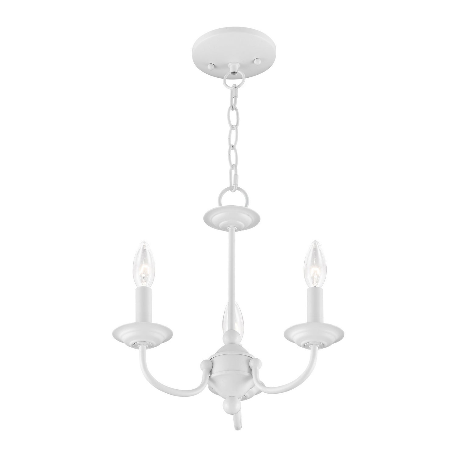 Livex Lighting - 4153-03 - Three Light Mini Chandelier - Home Basics - White