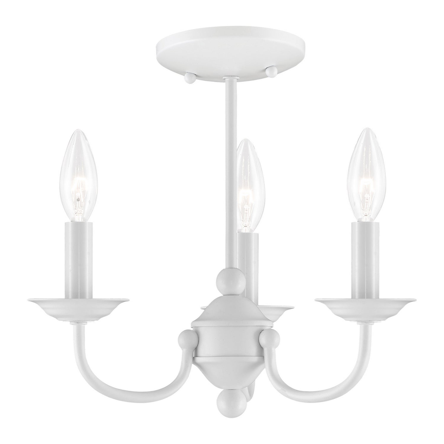 Livex Lighting - 4153-03 - Three Light Mini Chandelier - Home Basics - White