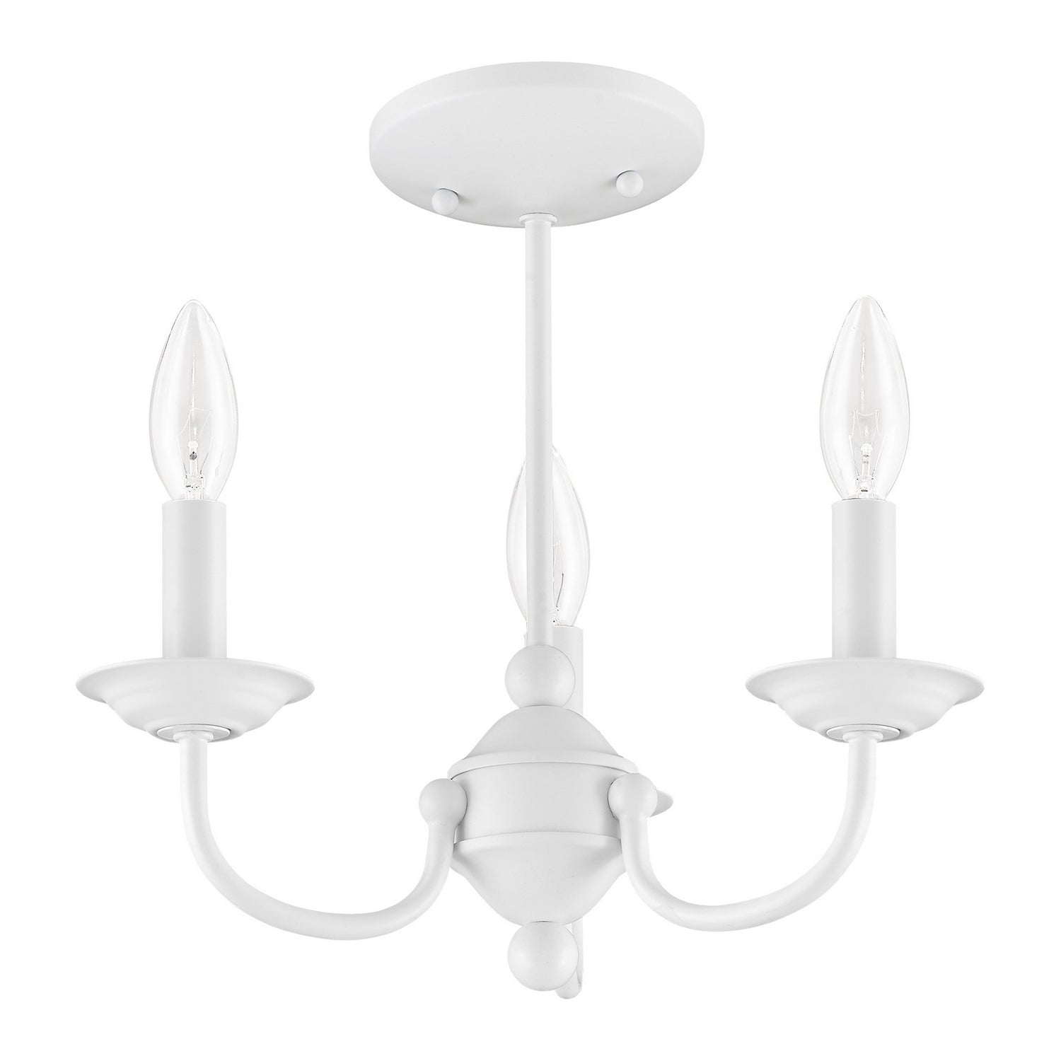 Livex Lighting - 4153-03 - Three Light Mini Chandelier - Home Basics - White