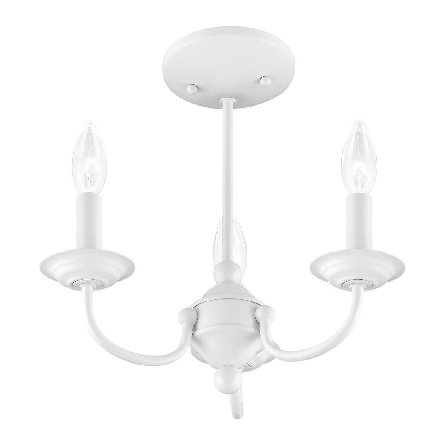 Livex Lighting - 4153-03 - Three Light Mini Chandelier - Home Basics - White