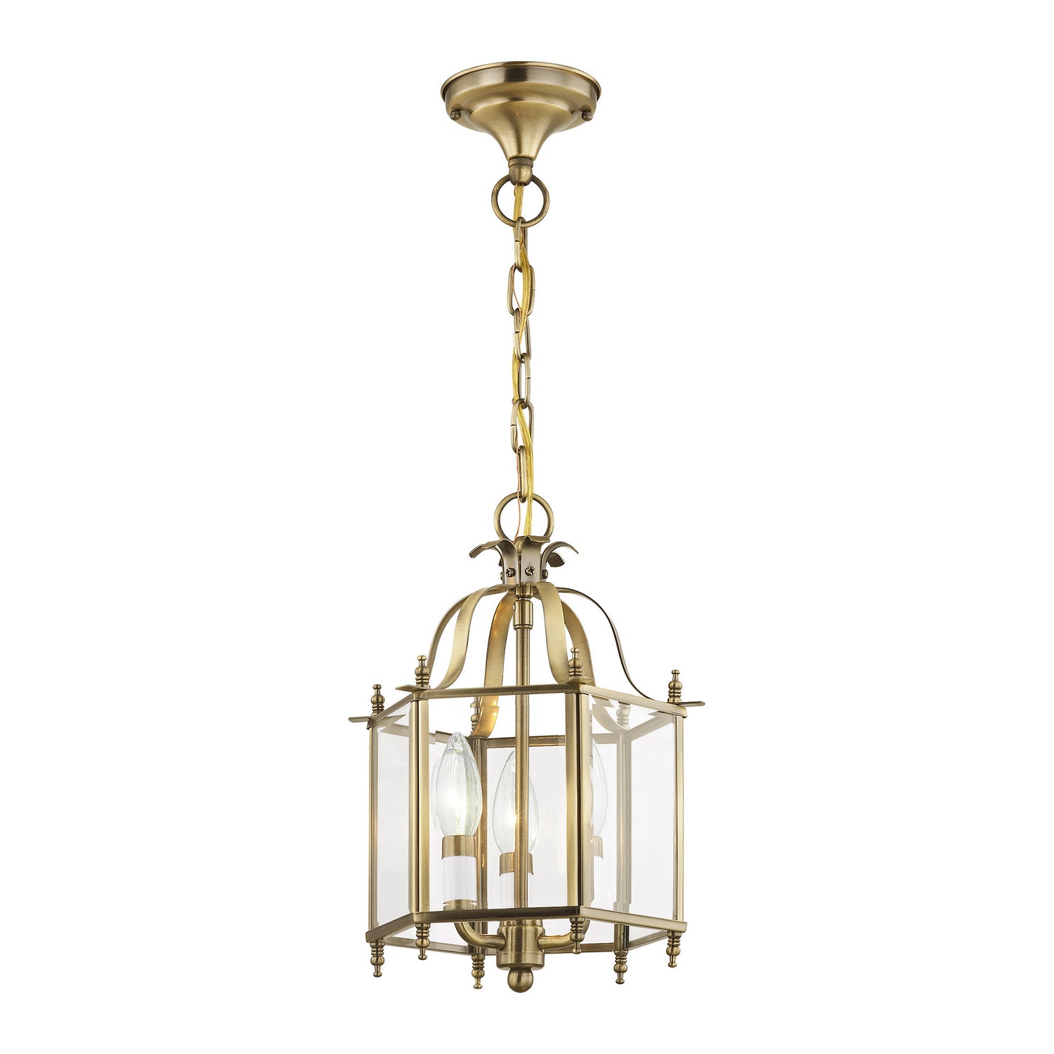 Livex Lighting - 4403-01 - Three Light Mini Pendant/Ceiling Mount - Livingston - Antique Brass