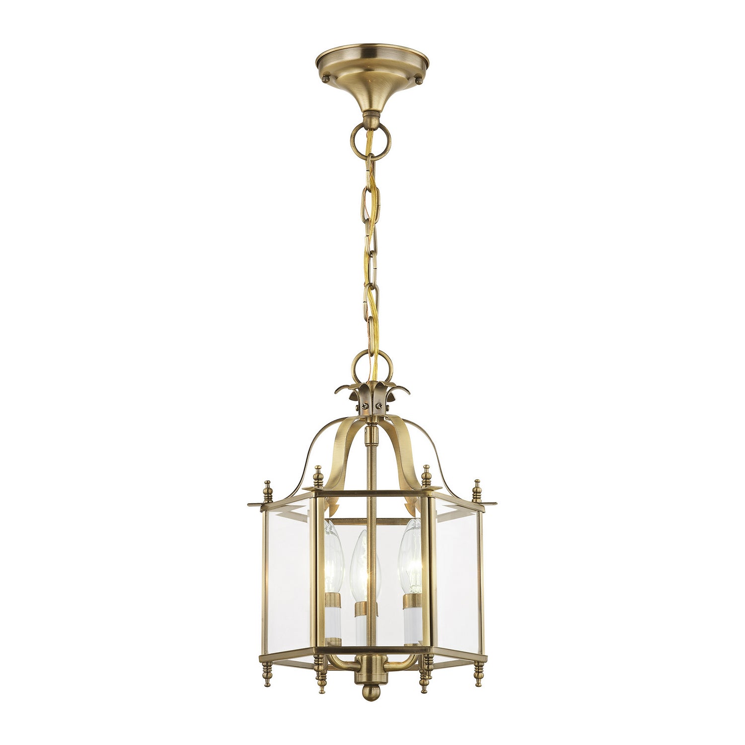 Livex Lighting - 4403-01 - Three Light Mini Pendant/Ceiling Mount - Livingston - Antique Brass