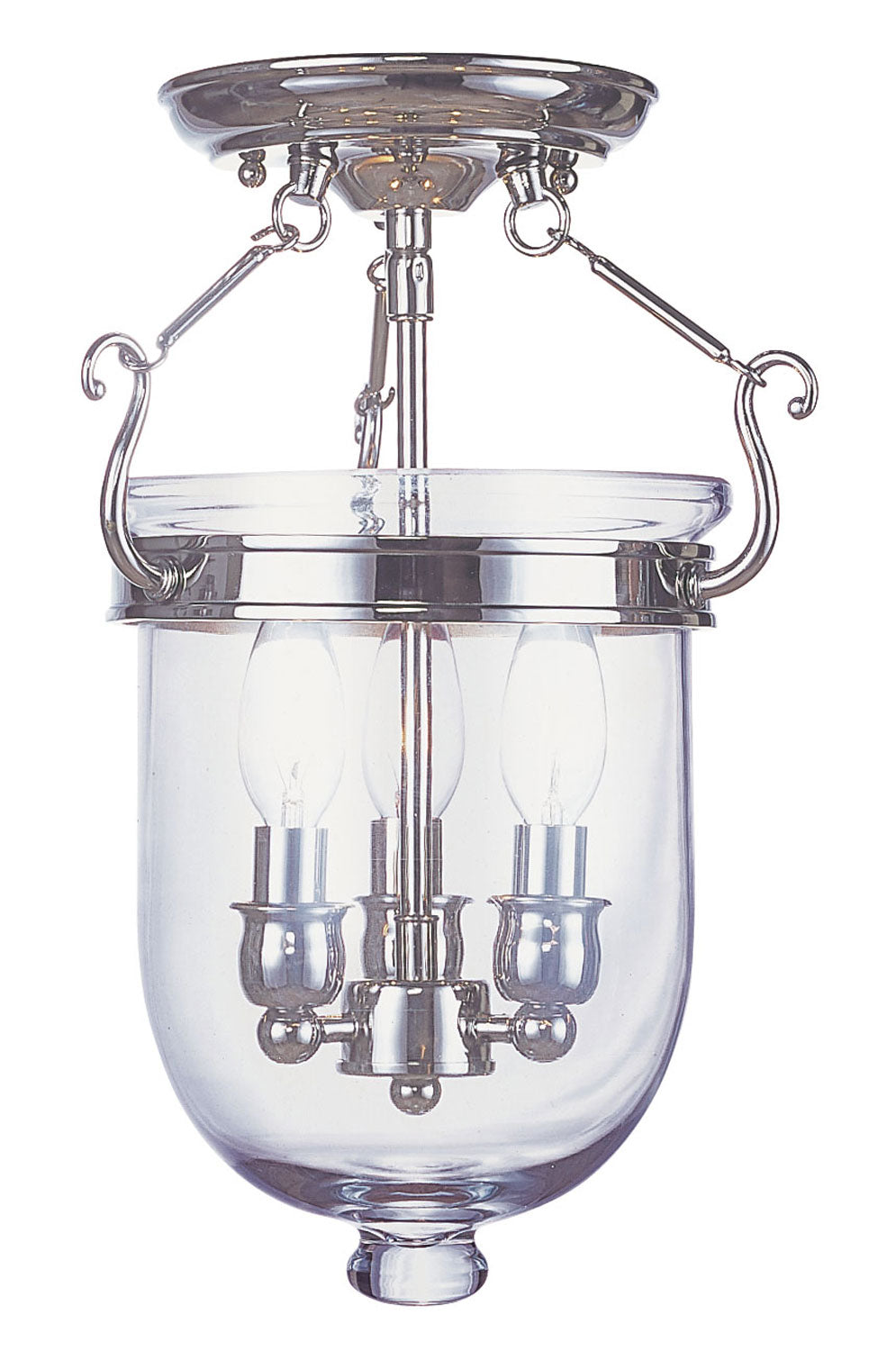 Livex Lighting - 5061-35 - Three Light Ceiling Mount - Jefferson - Polished Nickel