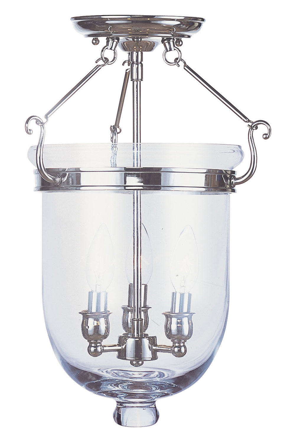 Livex Lighting - 5062-35 - Three Light Ceiling Mount - Jefferson - Polished Nickel