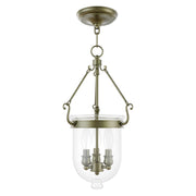 Livex Lighting - 5063-01 - Three Light Pendant - Jefferson - Antique Brass