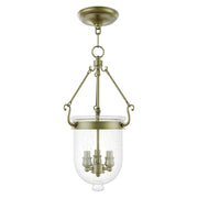 Livex Lighting - 5083-01 - Three Light Pendant - Jefferson - Antique Brass