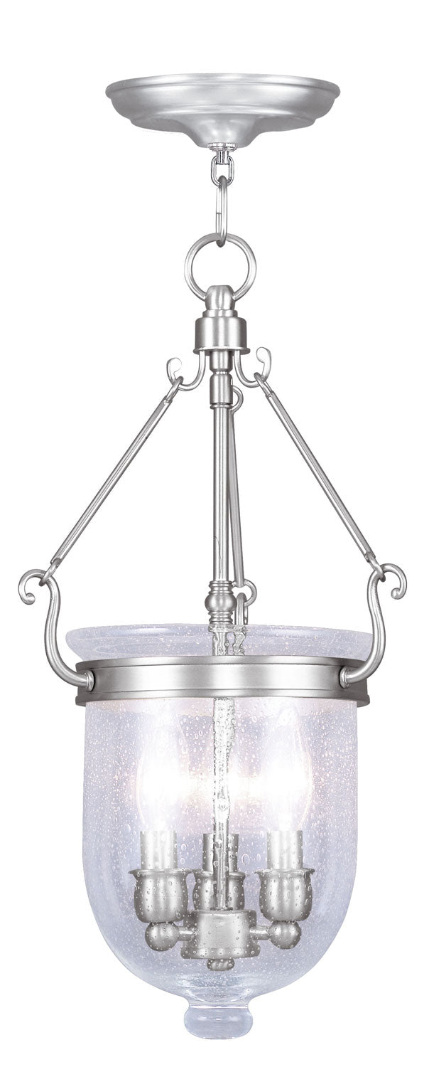 Livex Lighting - 5083-91 - Three Light Pendant - Jefferson - Brushed Nickel