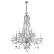 Crystorama - 1112-CH-CL-MWP - 12 Light Chandelier - Traditional Crystal - Polished Chrome