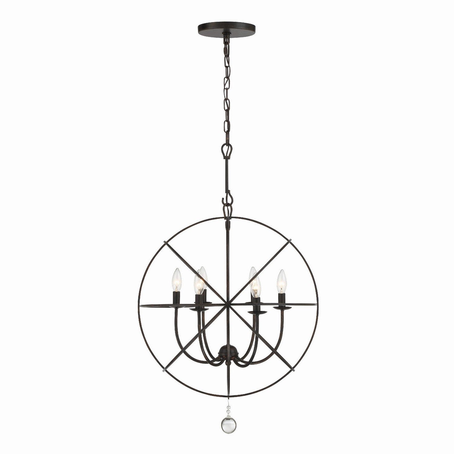 Crystorama - 9226-EB - Six Light Chandelier - Solaris - English Bronze
