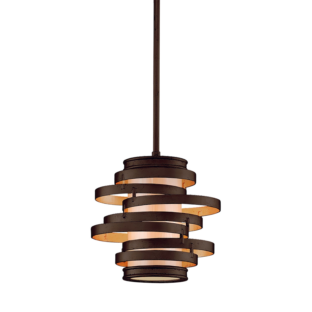 Corbett Lighting - 113-41-BRL/GL - One Light Pendant - Vertigo - Bronze And Gold Leaf