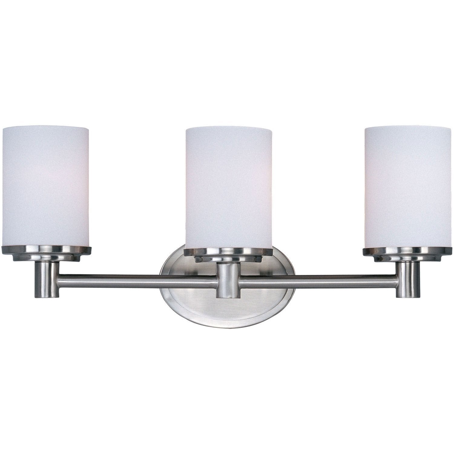 Maxim - 9053SWSN - Three Light Bath Vanity - Cylinder - Satin Nickel