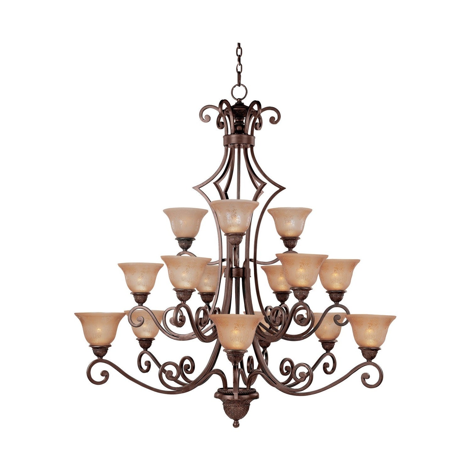 Maxim - 11239SAOI - 15 Light Chandelier - Symphony - Oil Rubbed Bronze