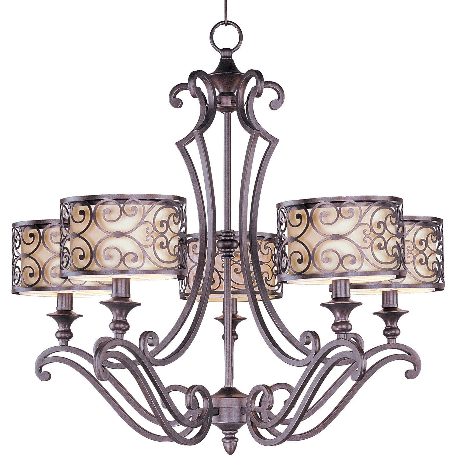 Maxim - 21155WHUB - Five Light Chandelier - Mondrian - Umber Bronze