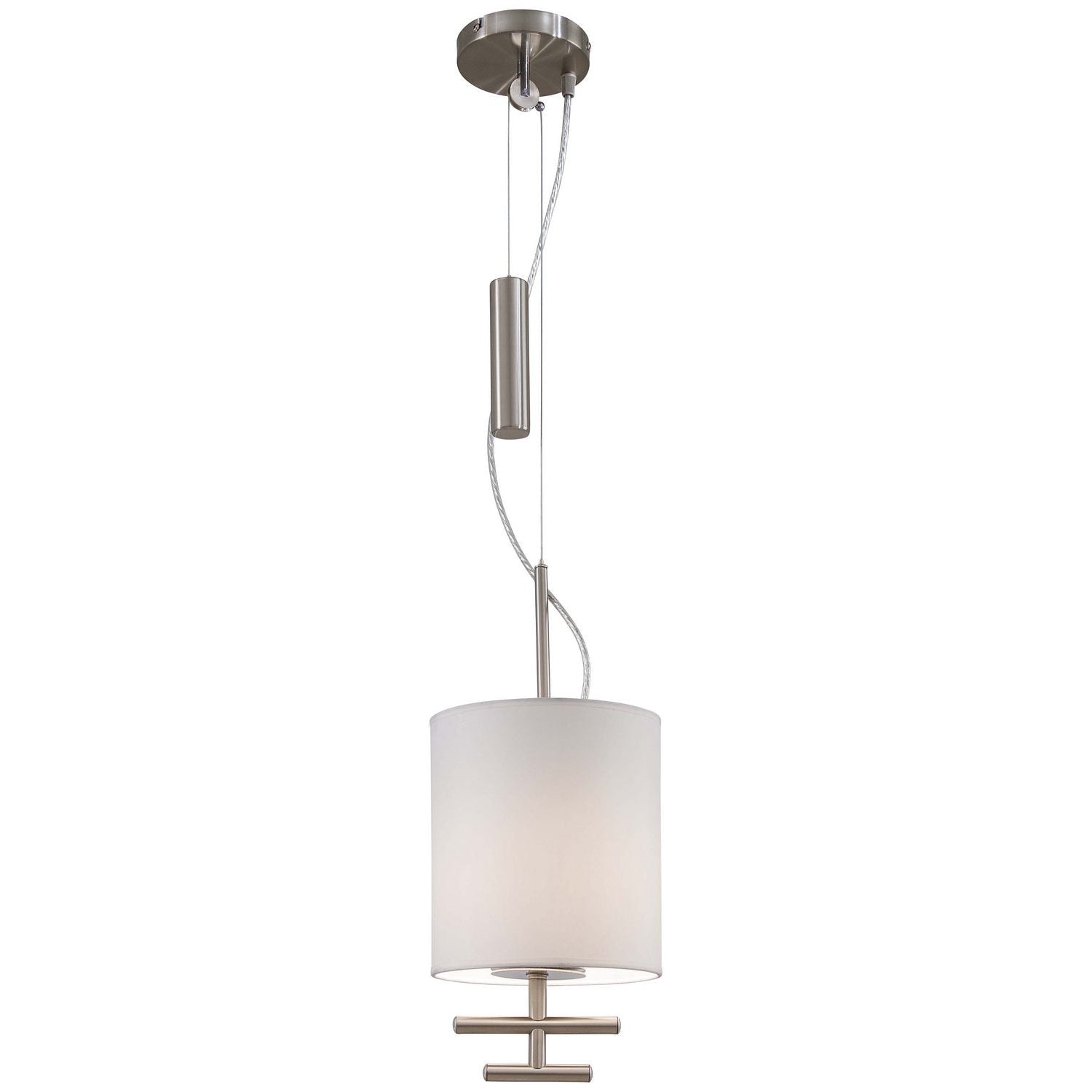 George Kovacs - P542-612 - One Light Mini Pendant - Counter Weights - Satin Steel