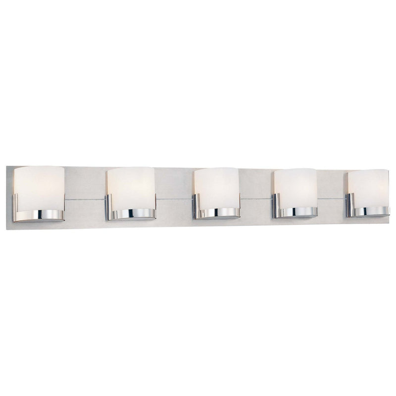 George Kovacs - P5955-077 - Five Light Bath - Convex - Chrome