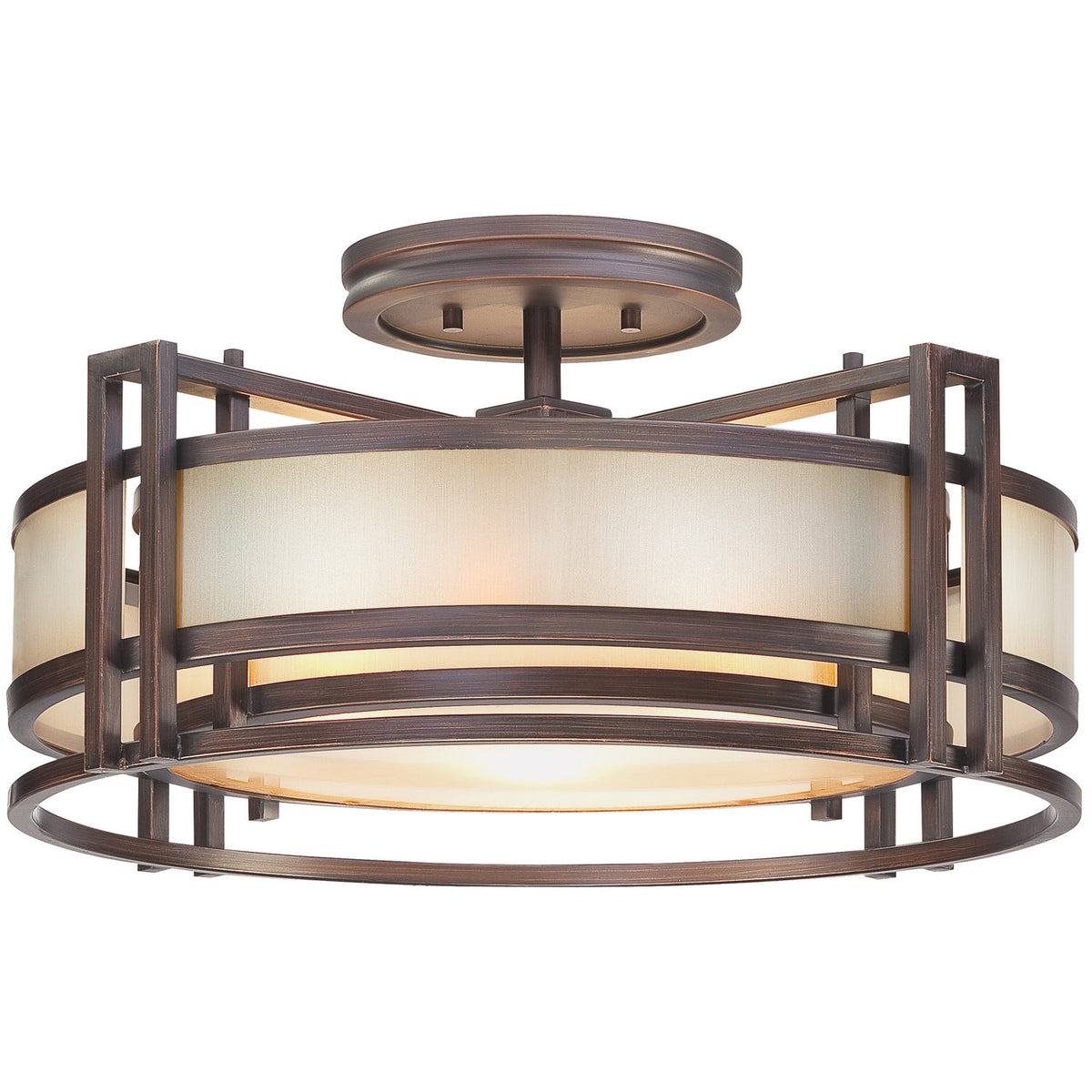 Metropolitan - N6964-1-267B - Three Light Semi Flush Mount - Underscore - Cimarron Bronze