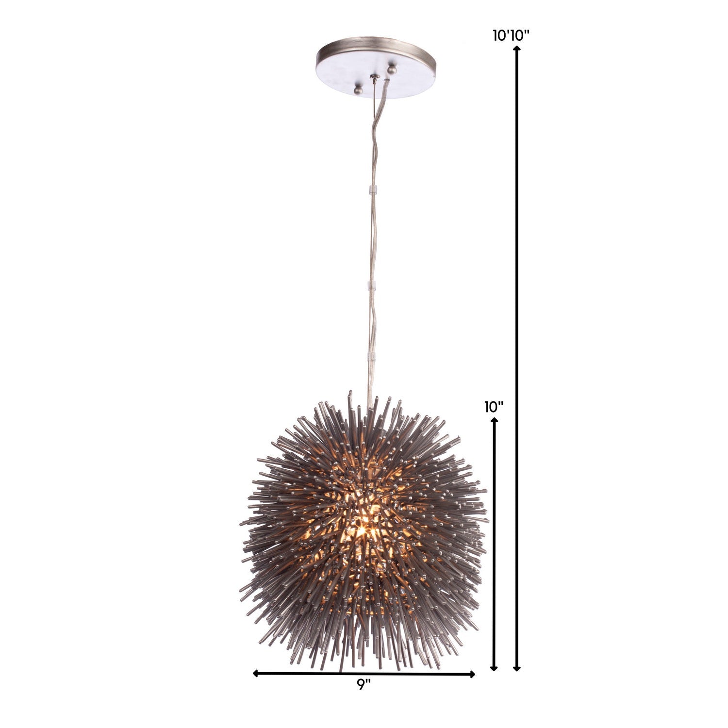 Varaluz - 169M01CH - One Light Mini Pendant - Urchin - Painted Chrome