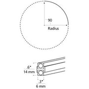 Visual Comfort Architectural - 700MOBH9012S - Pre-Bent 90Â° Curve MonoRail - Horizontal - Satin Nickel