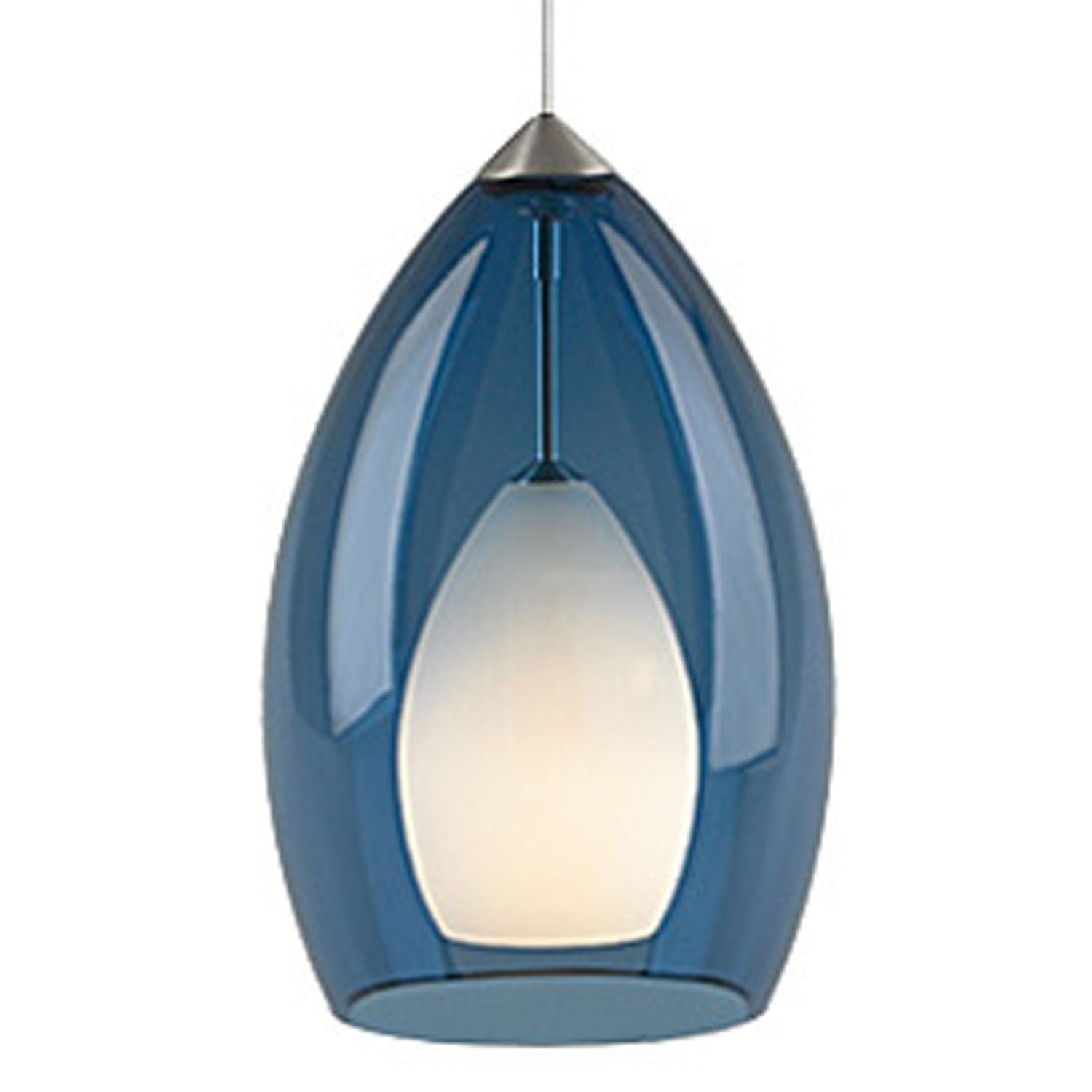 Visual Comfort Modern - 700MOFIRUS - One Light Pendant - Fire - Satin Nickel