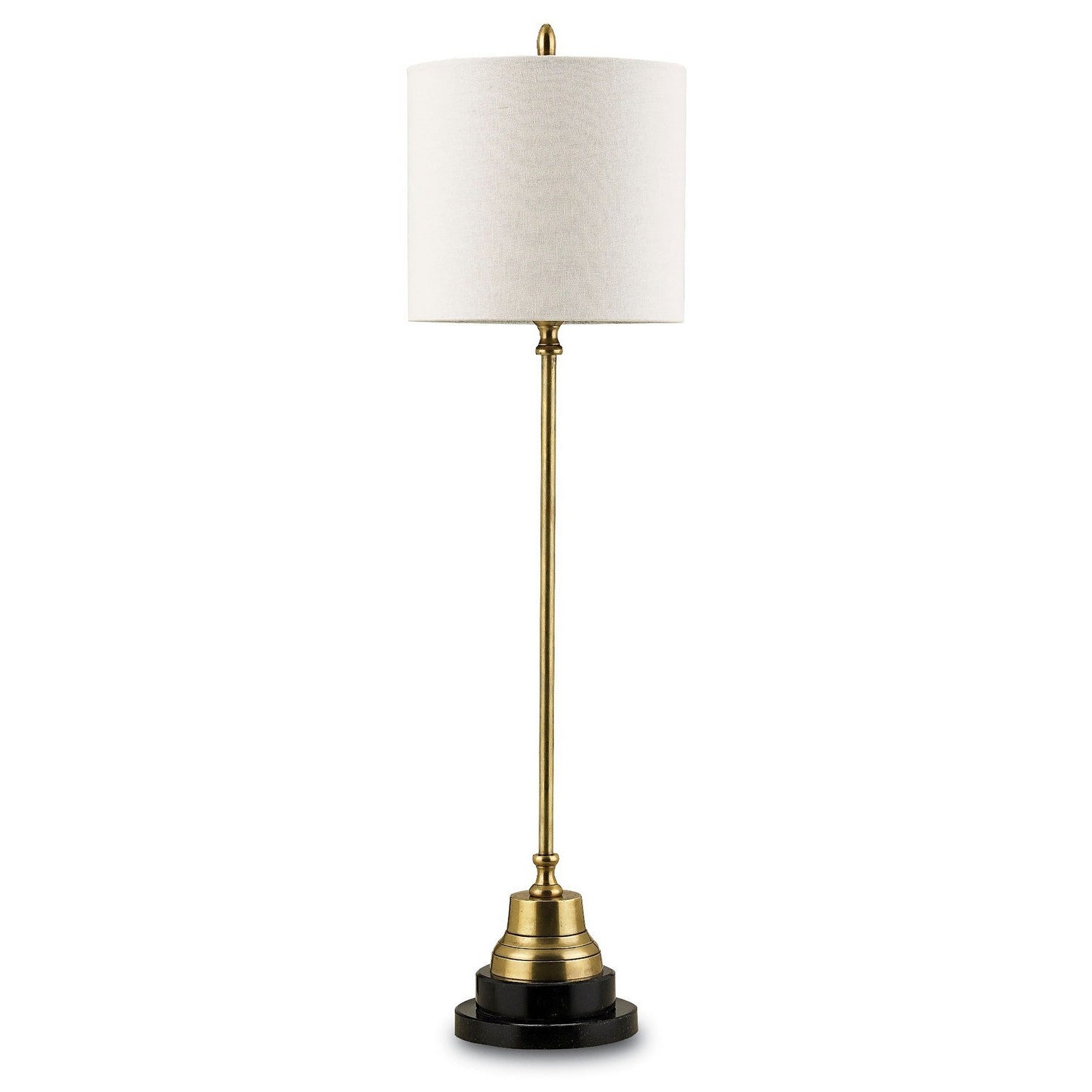 Currey and Company - 6472 - One Light Table Lamp - Messenger Brass Table Lamp - Vintage Brass/Black