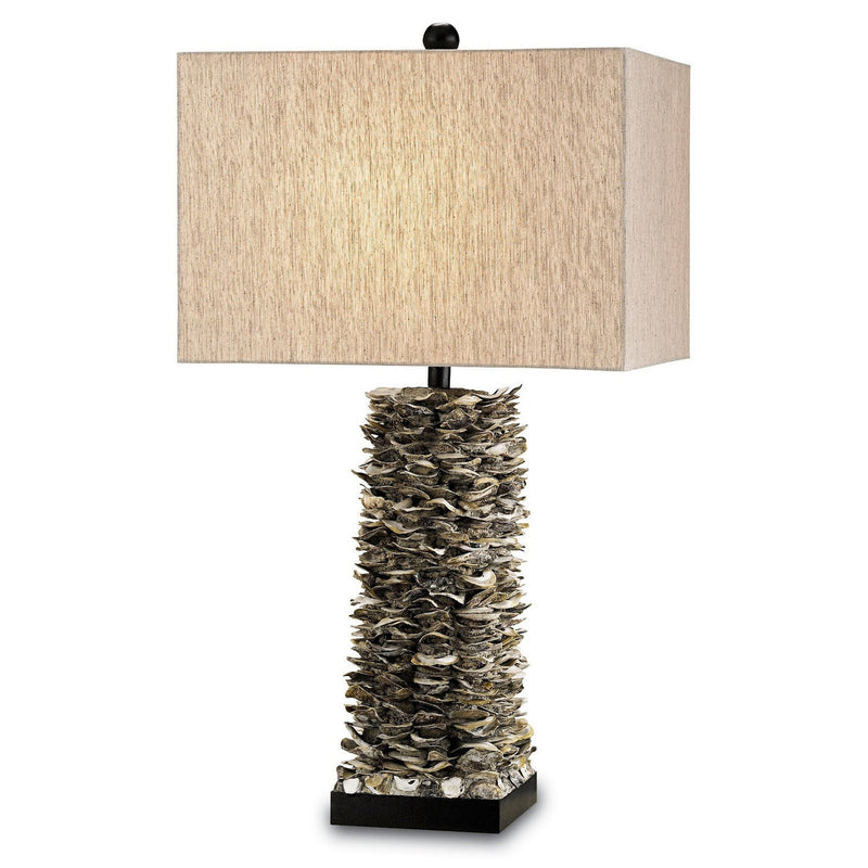 Currey and Company - 6862 - One Light Table Lamp - Villamare Table Lamp - Natural/Satin Black