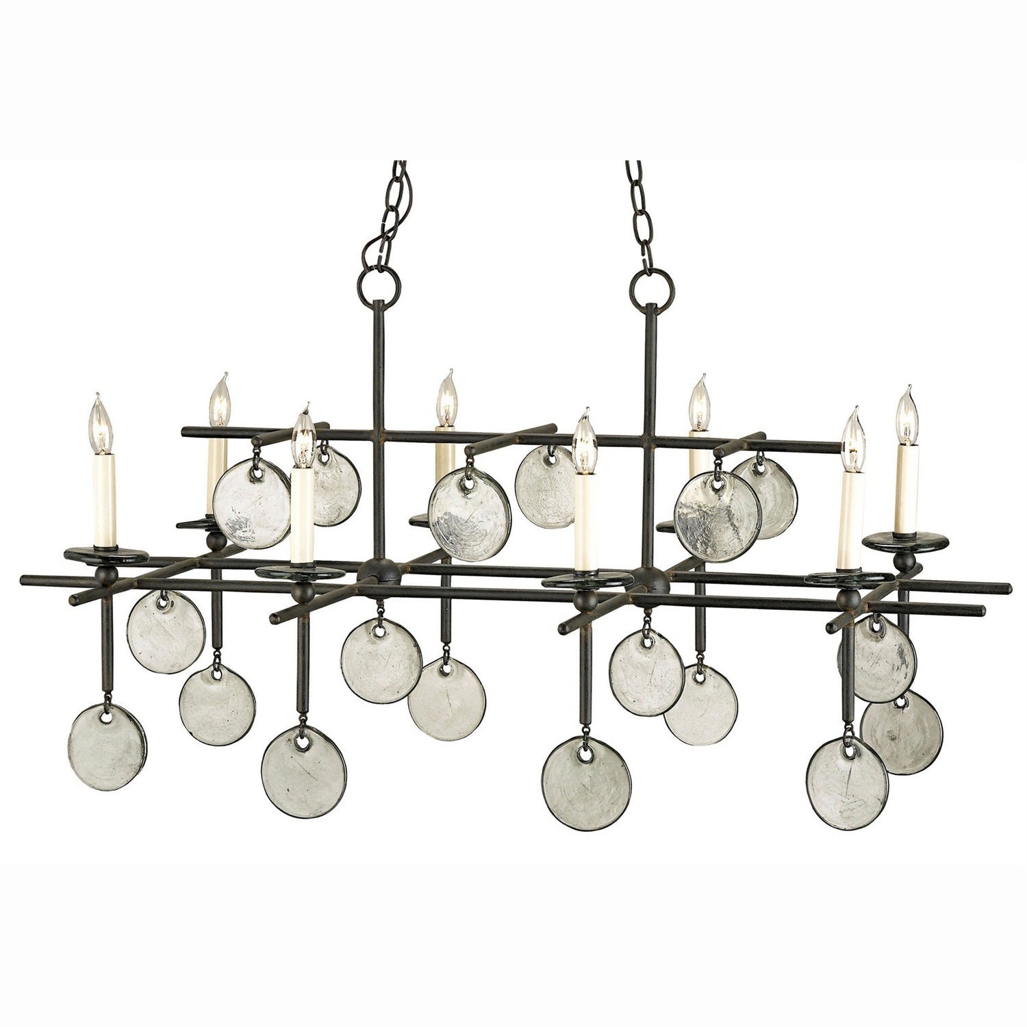 Currey and Company - 9124 - Eight Light Chandelier - Sethos Collection - Old Iron