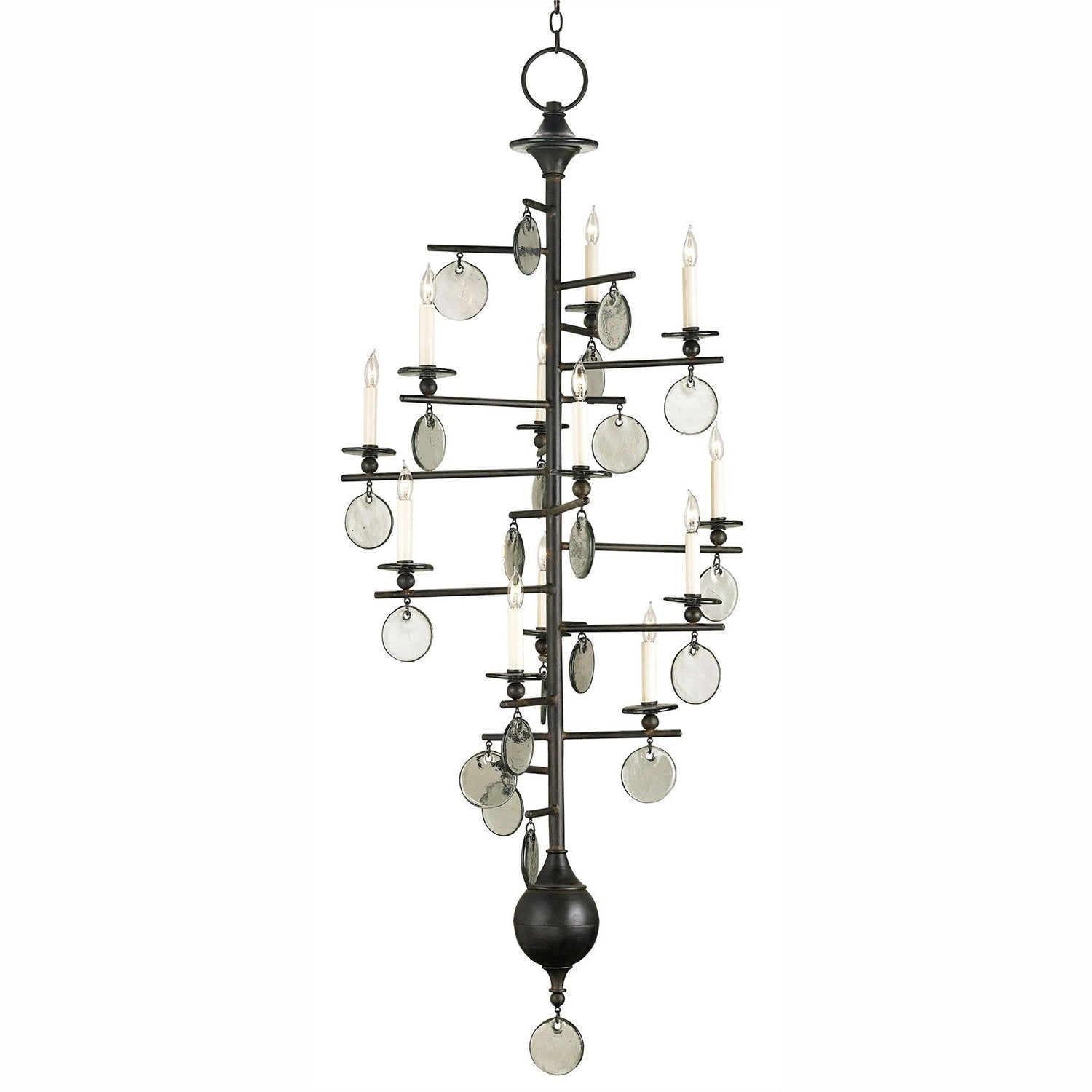 Currey and Company - 9125 - 12 Light Chandelier - Sethos Collection - Old Iron