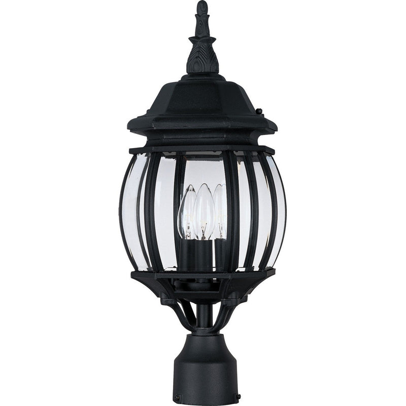 Maxim - 1035BK - Three Light Outdoor Pole/Post Lantern - Crown Hill - Black