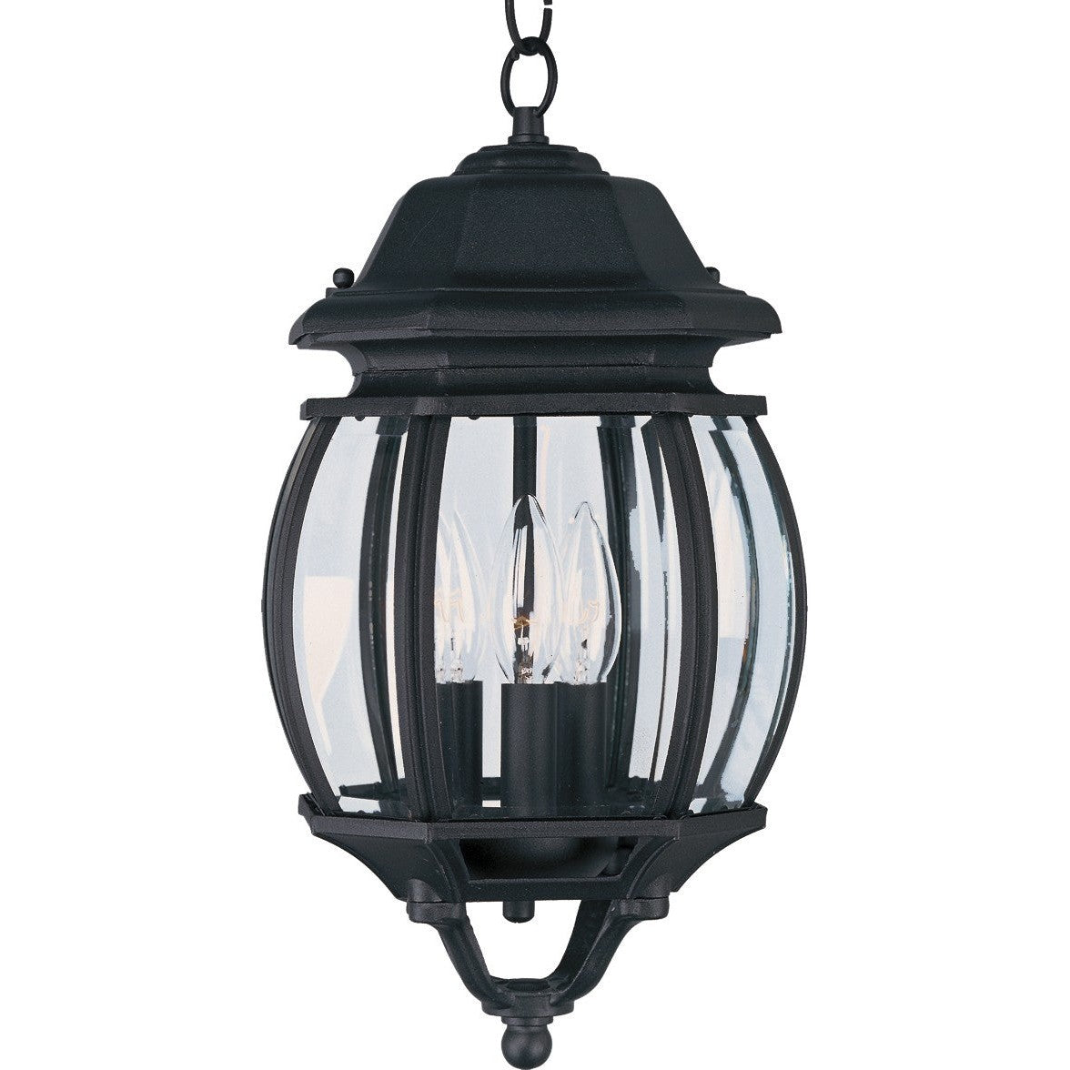 Maxim - 1036BK - Three Light Outdoor Hanging Lantern - Crown Hill - Black