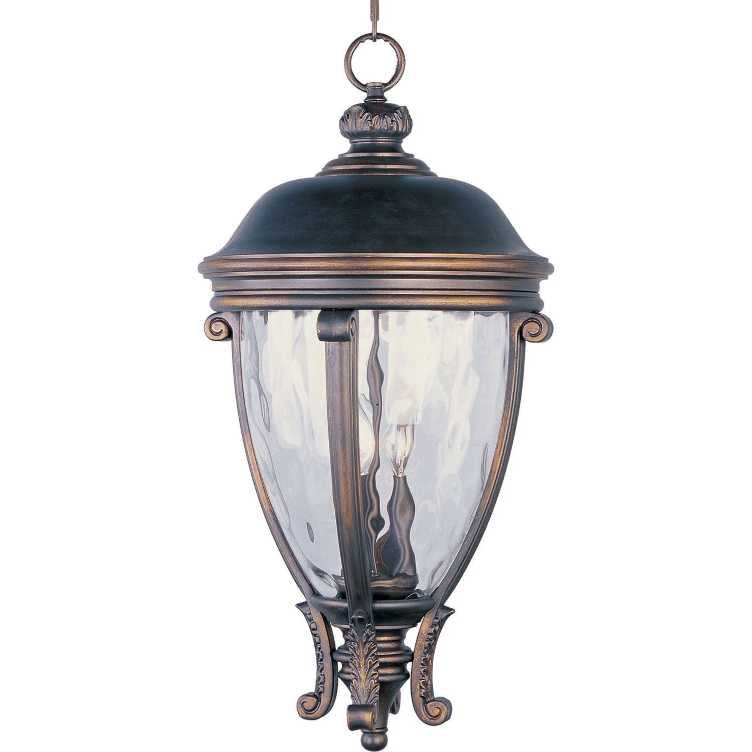 Maxim - 41429WGGO - Three Light Outdoor Hanging Lantern - Camden VX - Golden Bronze