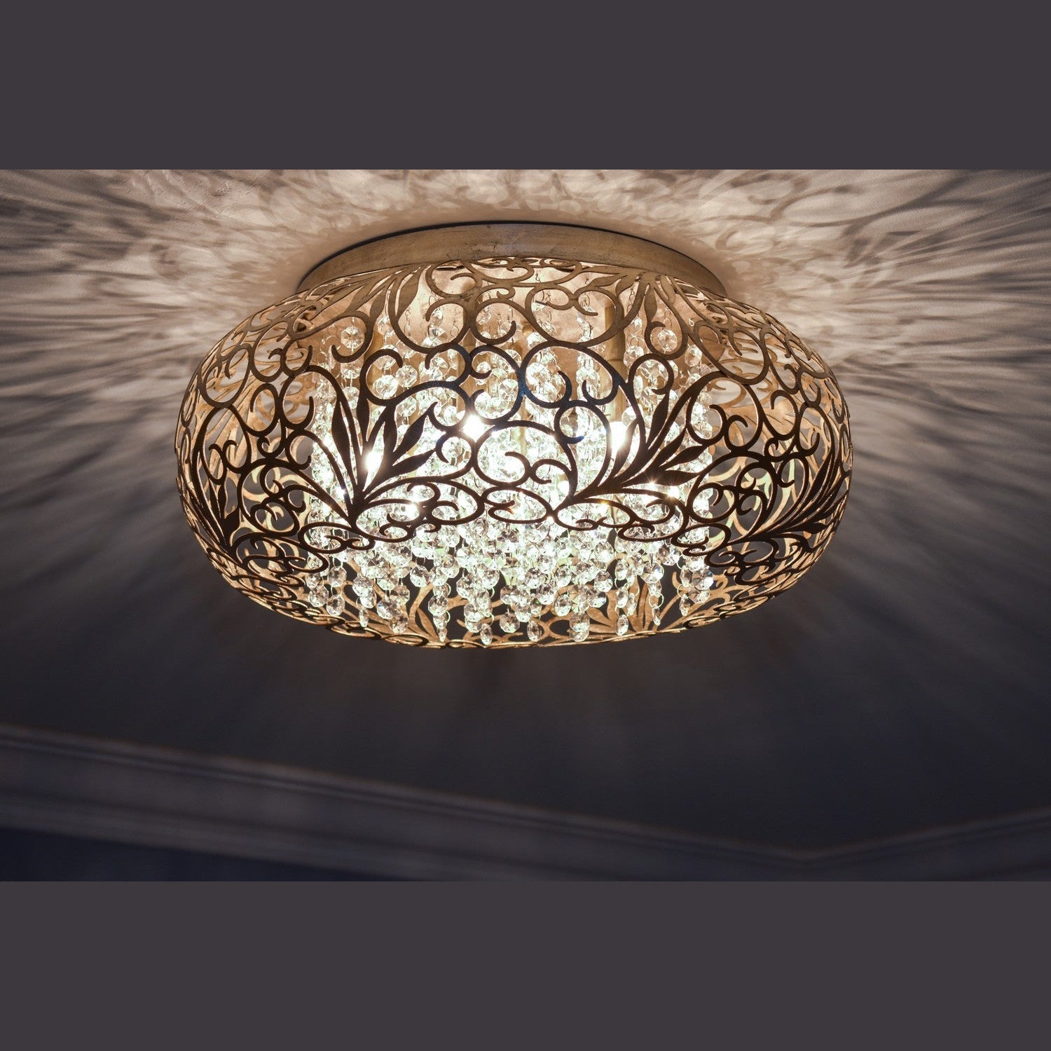 Maxim - 24150BCGS - LED Flush Mount - Arabesque - Golden Silver