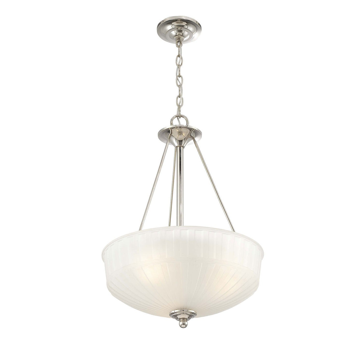 Minka-Lavery - 1737-1-613 - Three Light Pendant - 1730 Series - Polished Nickel