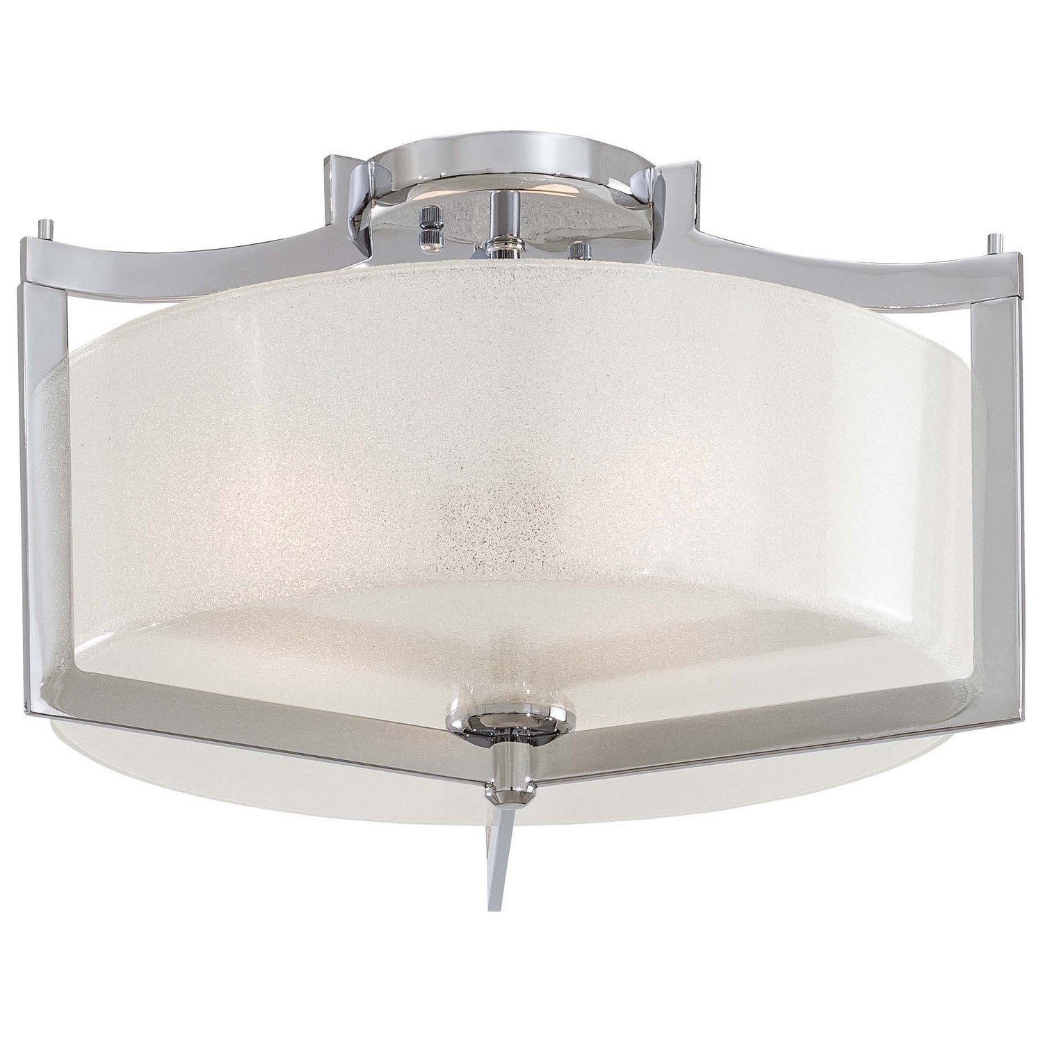 Minka-Lavery - 4397-77 - Three Light Semi Flush Mount - Clarte - Chrome