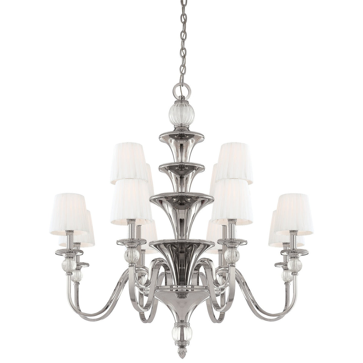 Metropolitan - N6611-613 - 12 Light Chandelier - Aise - Polished Nickel