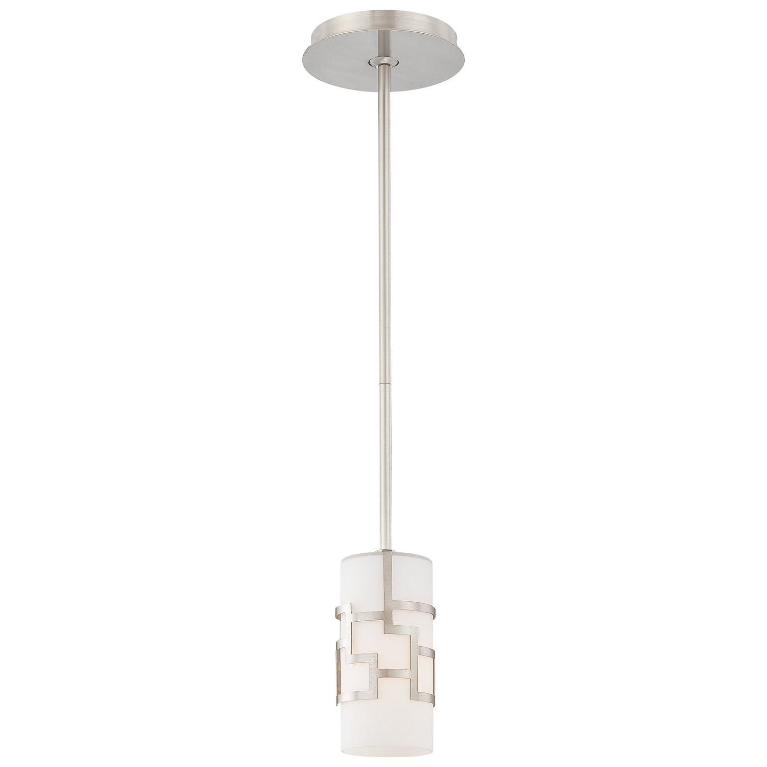 George Kovacs - P196-084 - One Light Mini Pendant - Alecia'S Necklace - Brushed Nickel