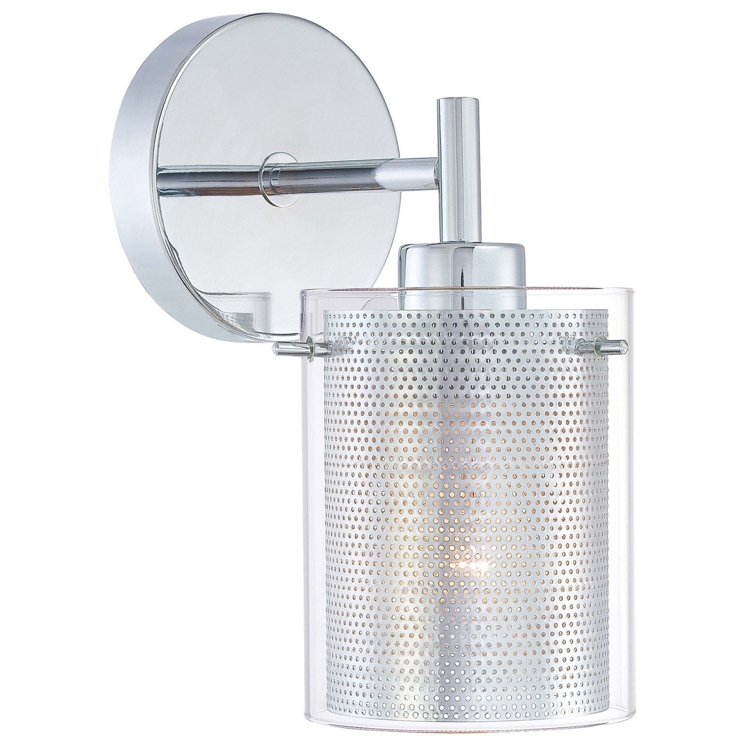 George Kovacs - P962-077 - One Light Wall Sconce - Grid - Chrome