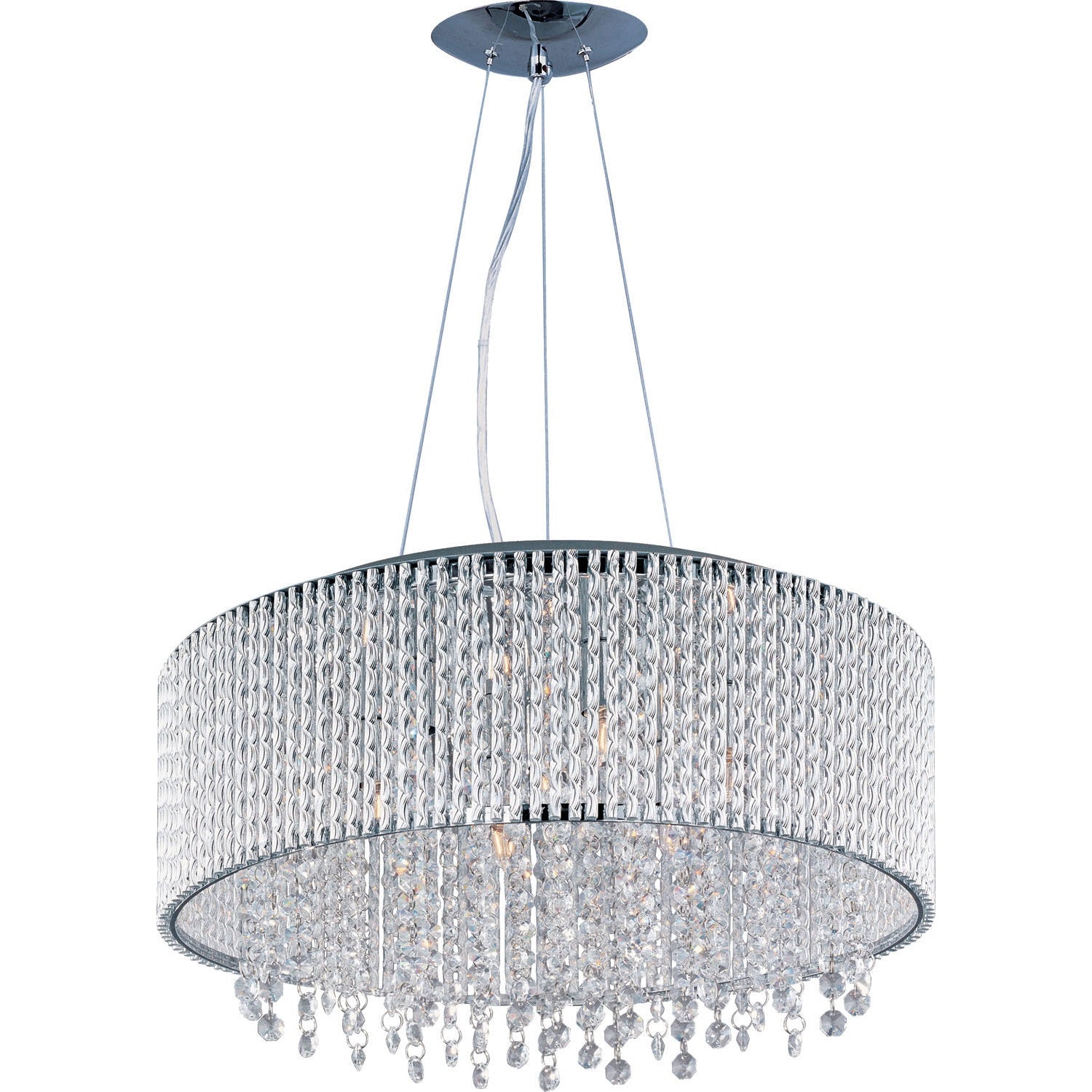 ET2 - E23137-10PC - Ten Light Pendant - Spiral - Polished Chrome